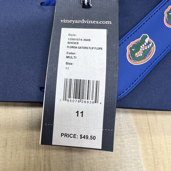NEW sz 11 Florida Gators Vineyard Vines Mens Flip Flops - Picture 4 of 6